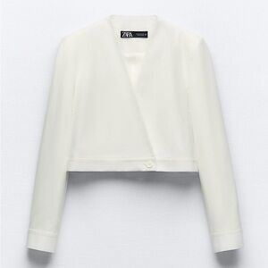 Zara White linen top